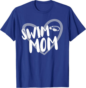 Swim Mom Float Heart T-Shirt - T-Shirt | Royal