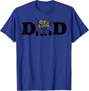 Highland Cow Dad T-Shirt - T-Shirt | Royal