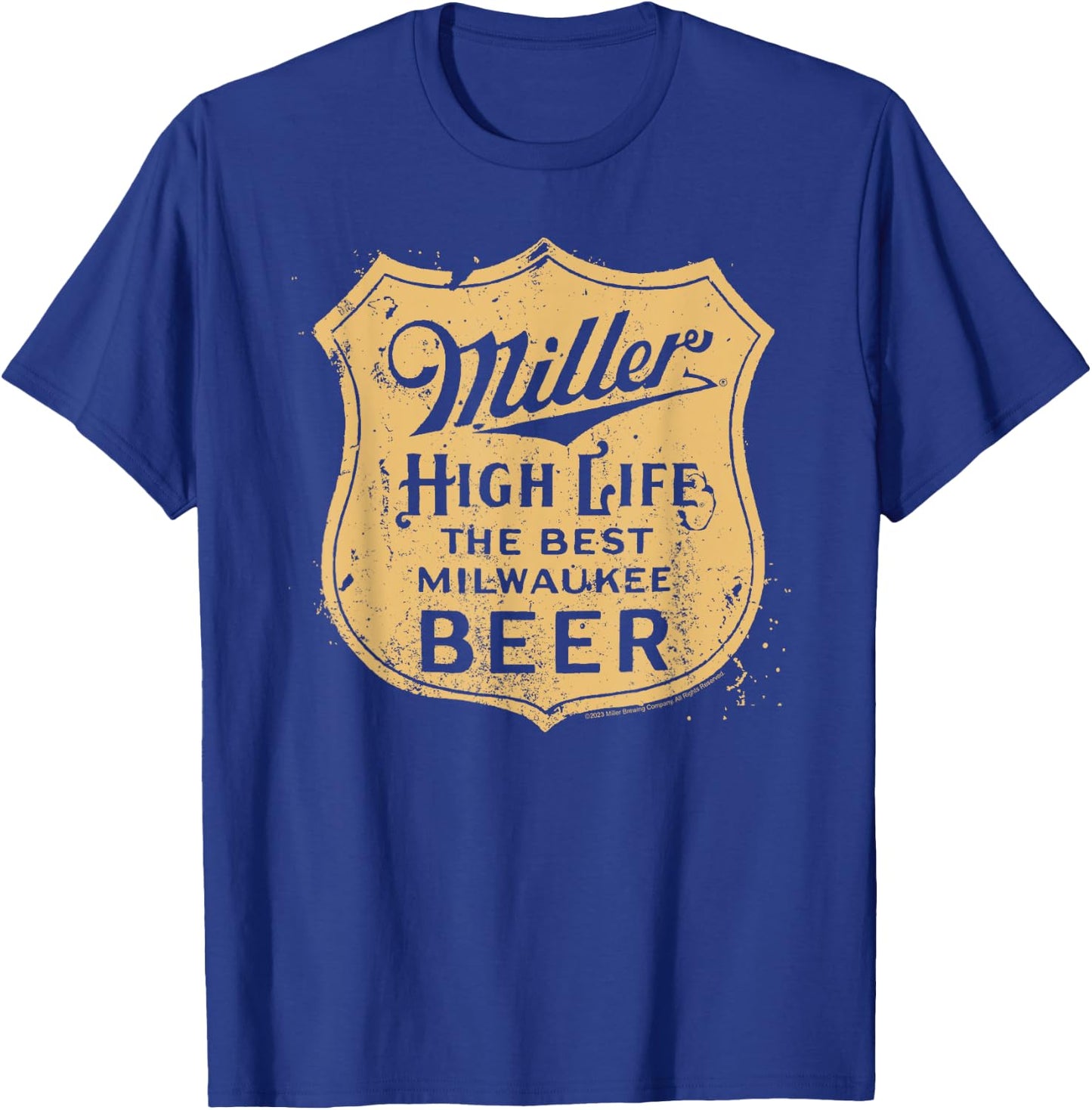 Miller High Life - Vintage Crest T-Shirt - T-Shirt | Royal