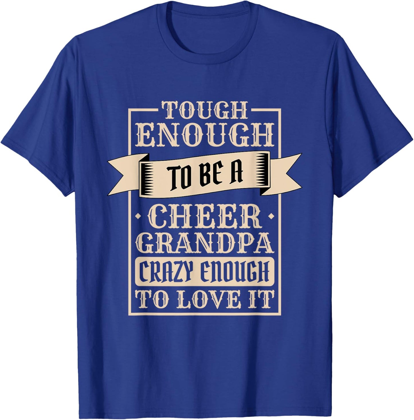 Cheer Grandpa Design for Cheerleader Cheerleading Granddad T-Shirt - T-Shirt | Royal