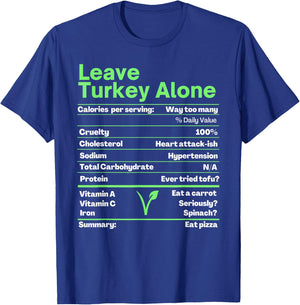 Vegan Thanksgiving Shirt Vegetarian Save a Turkey T-Shirt - T-Shirt | Royal