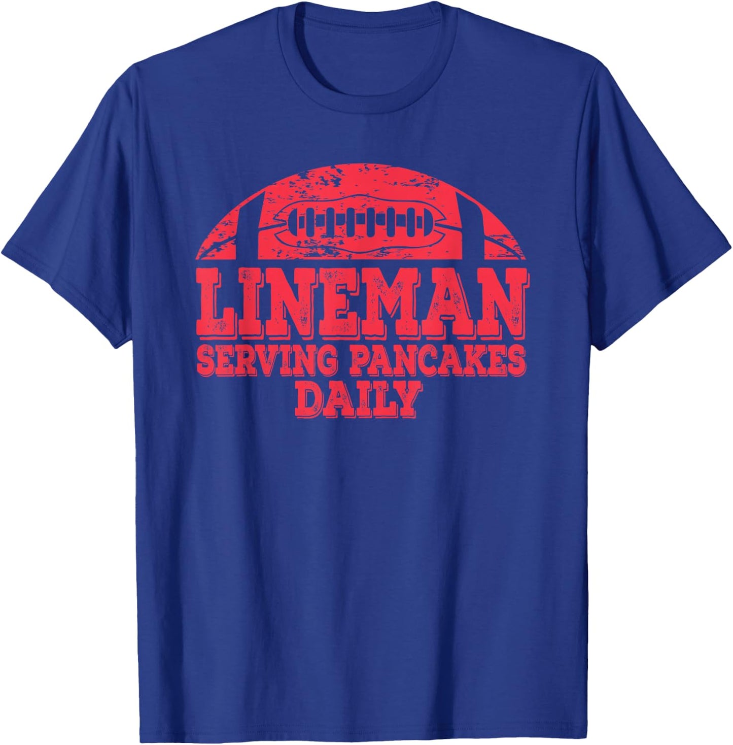 Football Pancake and Football Lineman T-Shirt - T-Shirt | Royal