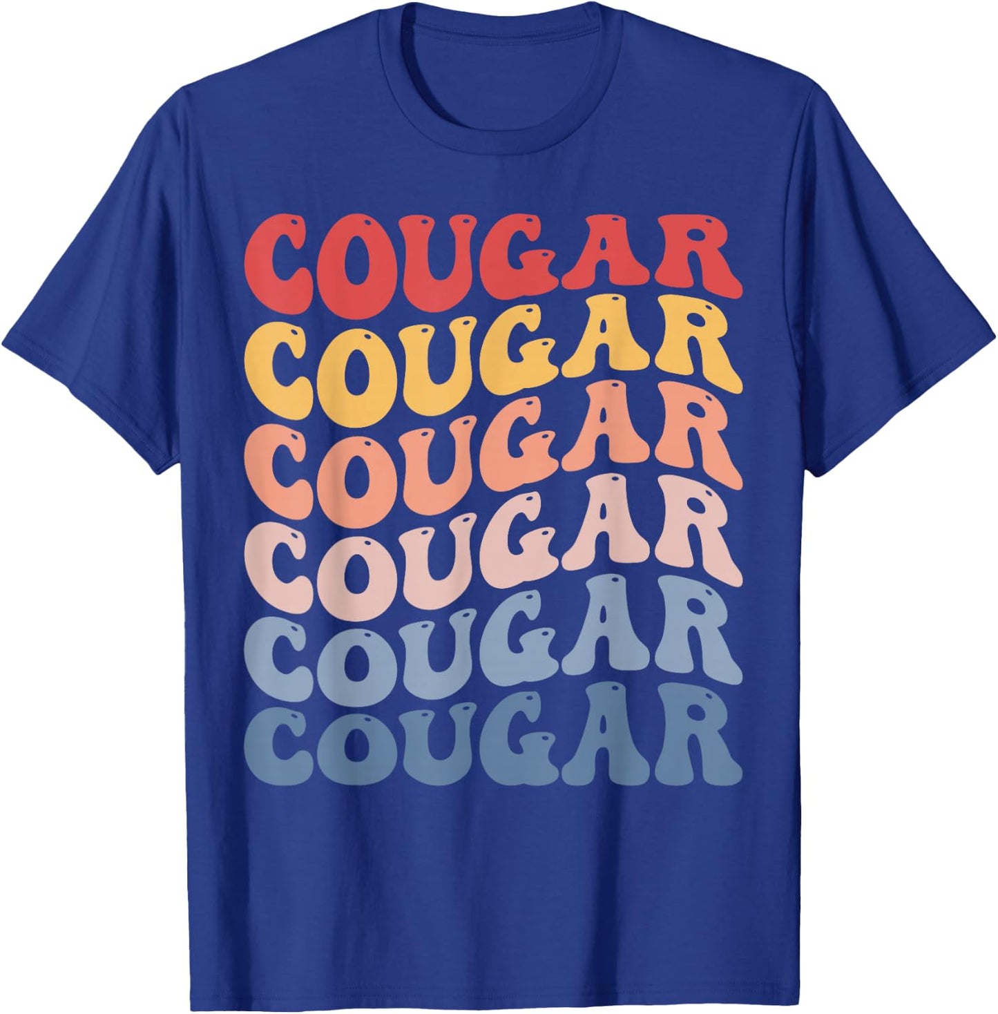 Cougar Groovy Retro T-Shirt - T-Shirt | Royal
