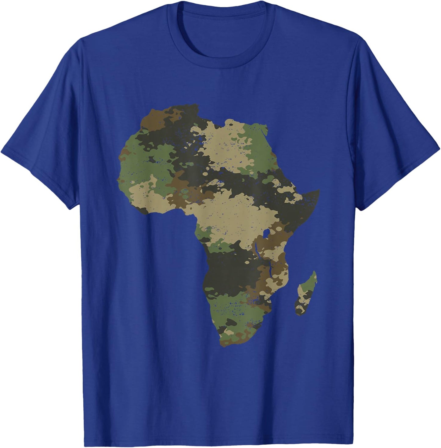 Africa Continent Map Camo Pattern African Safari Camouflage T-Shirt - T-Shirt | Royal