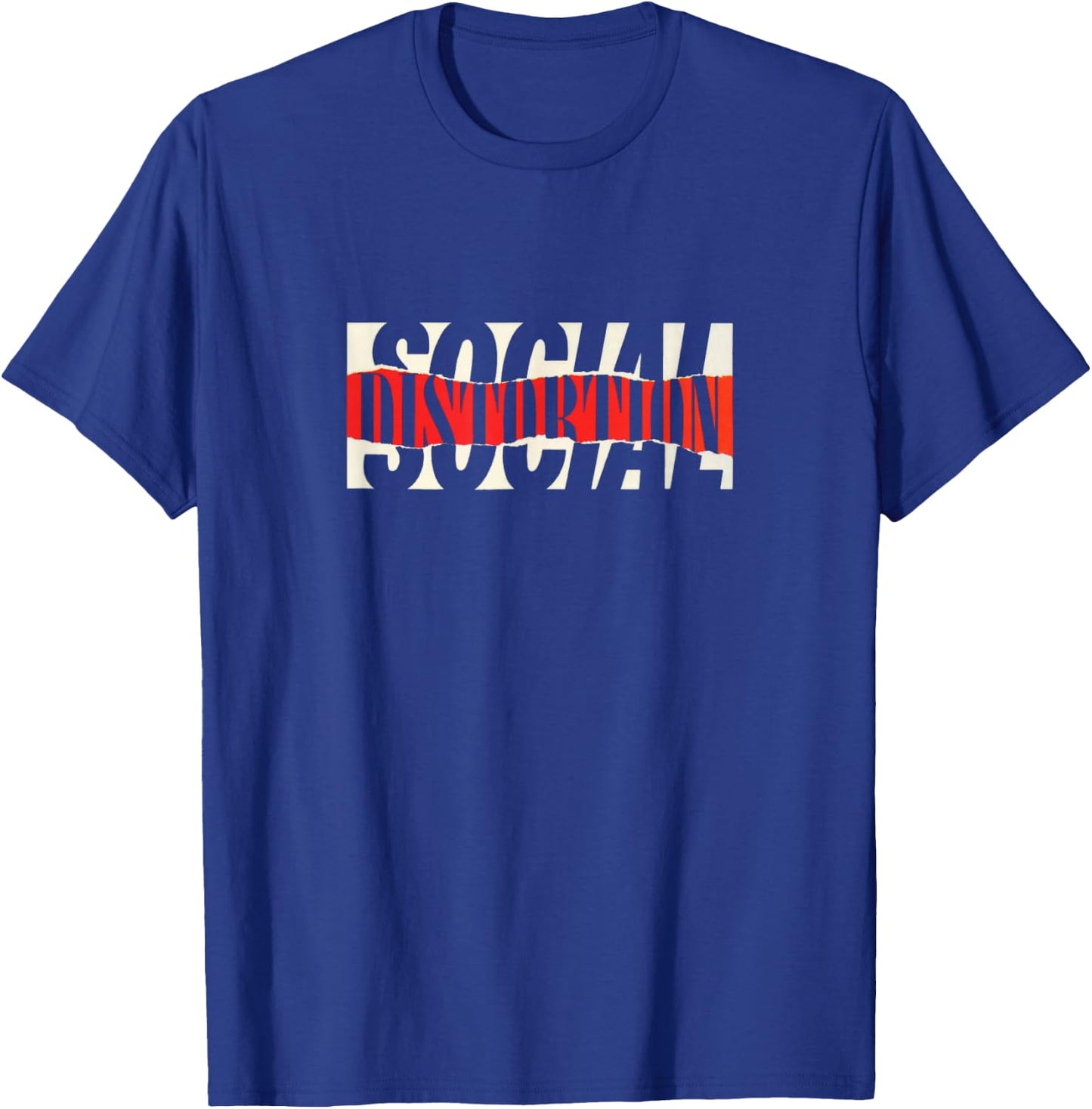 Official Social Distortion Torn Logo T-Shirt - T-Shirt | Royal
