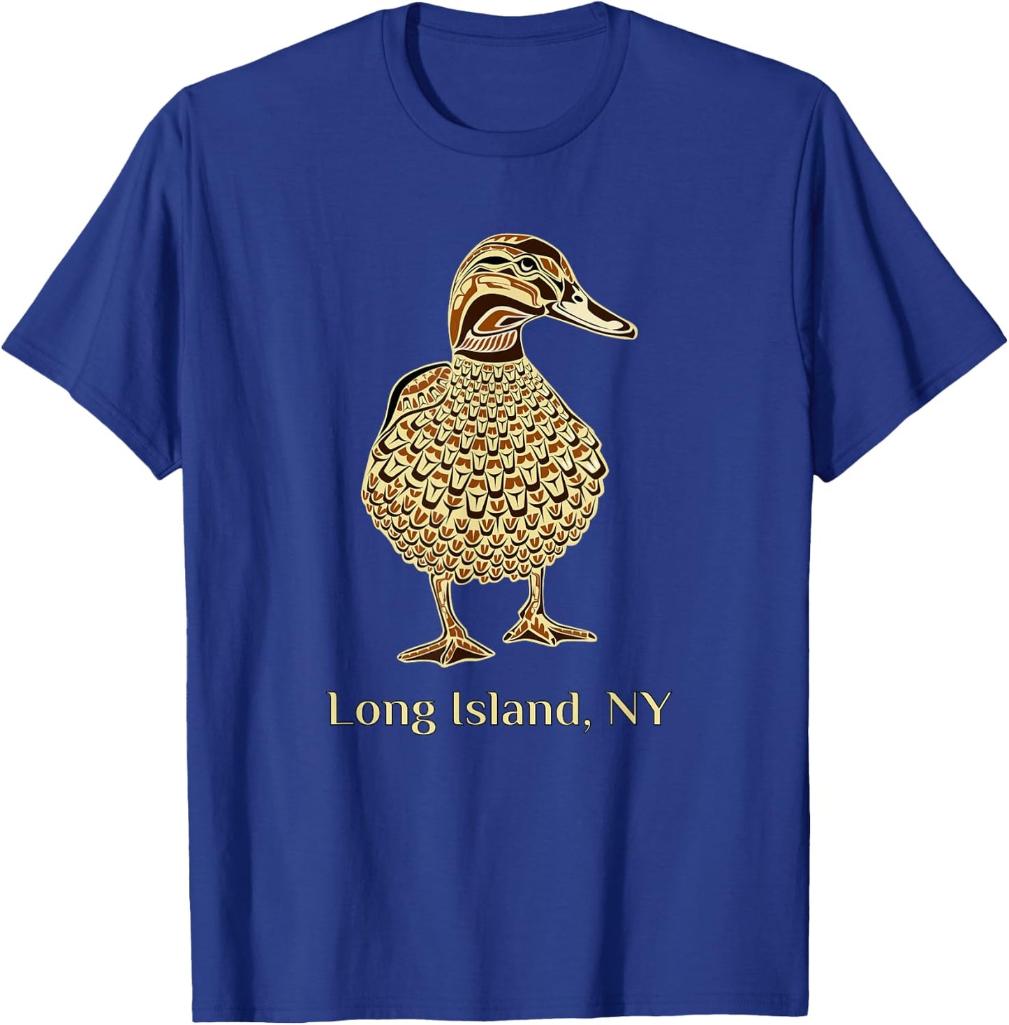 Long Island NY Native American Mallard Duck Birdwatching T-Shirt - T-Shirt | Royal