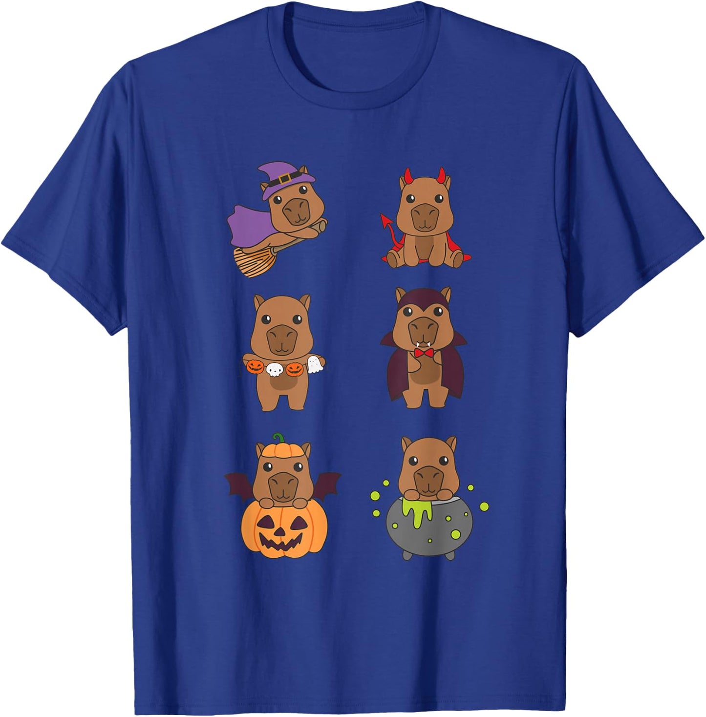 Capybara Halloween Costume Capybaras Halloween T-Shirt - T-Shirt | Royal