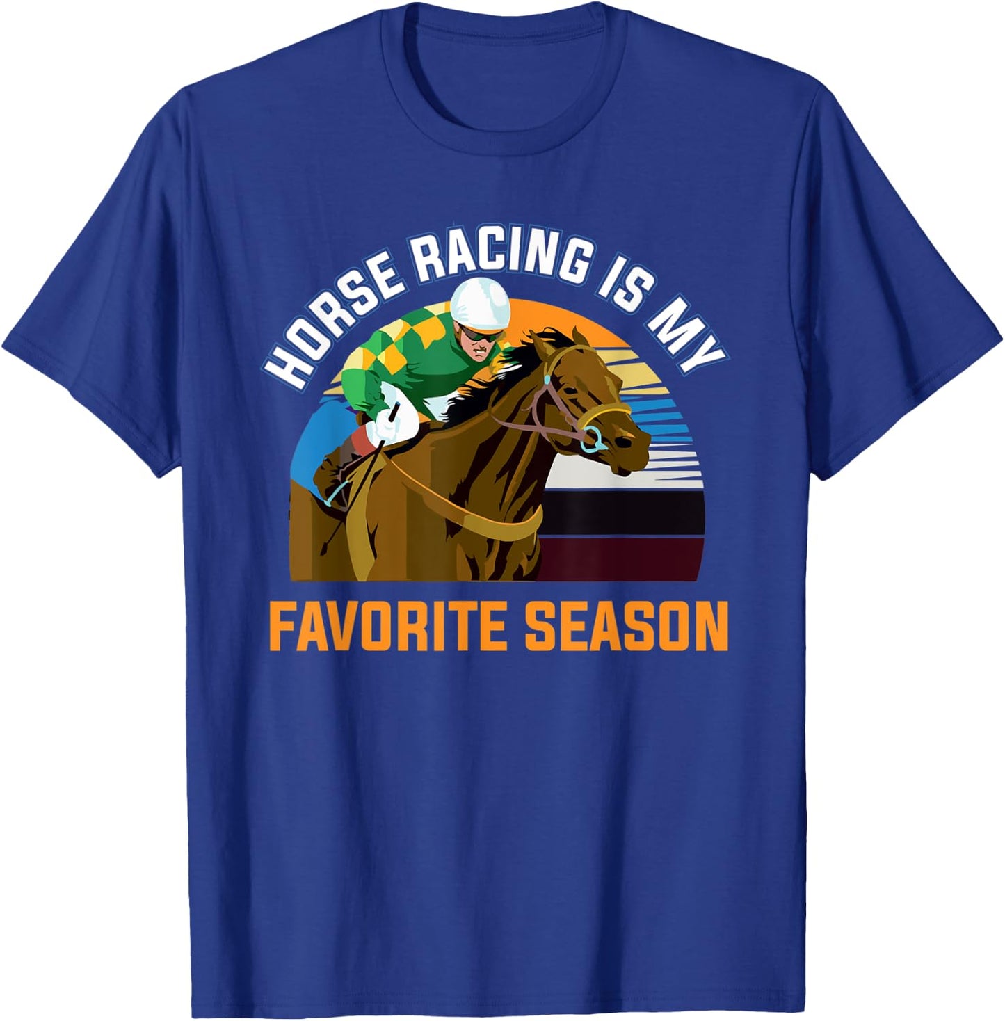 Horse Racing is Calling, Race Track Horses Dad T-Shirt - T-Shirt | Royal