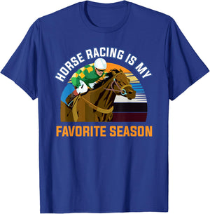 Horse Racing is Calling, Race Track Horses Dad T-Shirt - T-Shirt | Royal