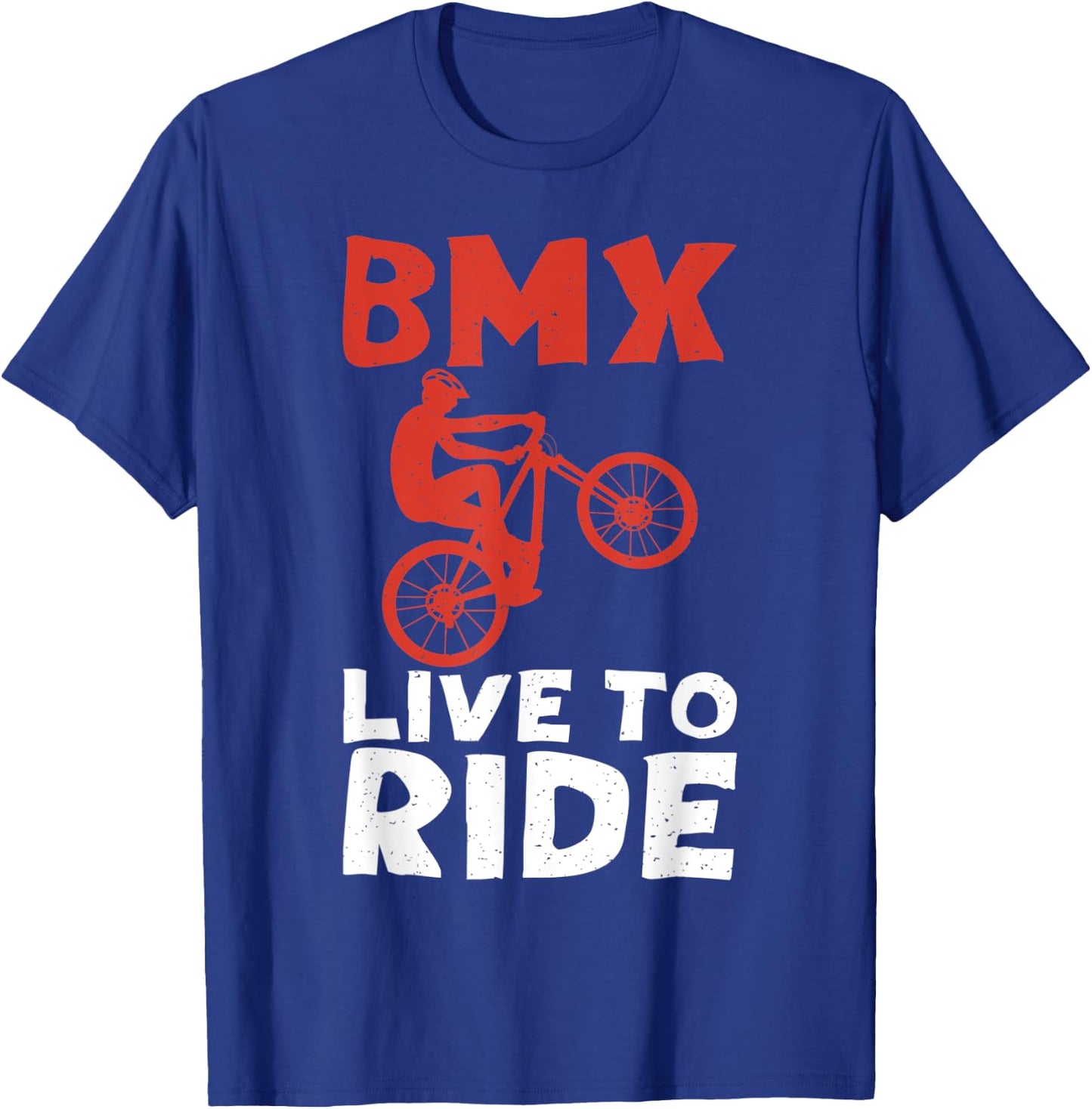 BMX live to ride Bike BMX Rider T-Shirt - T-Shirt | Royal