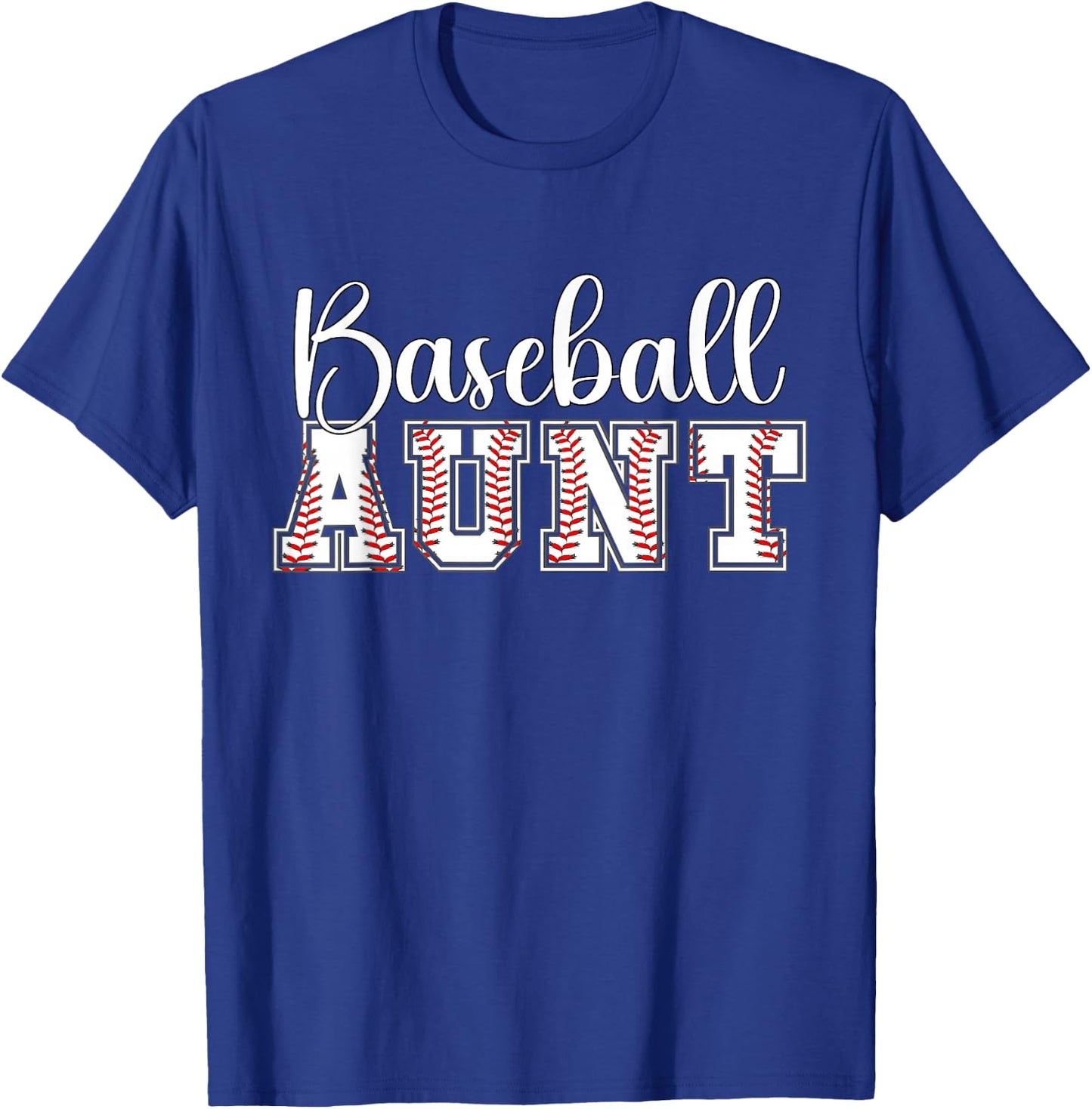 Baseball Aunt Of A Baseball Player Aunt Baseball Auntie T-Shirt - T-Shirt | Royal
