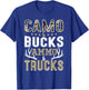 Deer Hunting Women Camo And Bucks Ammo And Trucks T-Shirt - T-Shirt | Royal