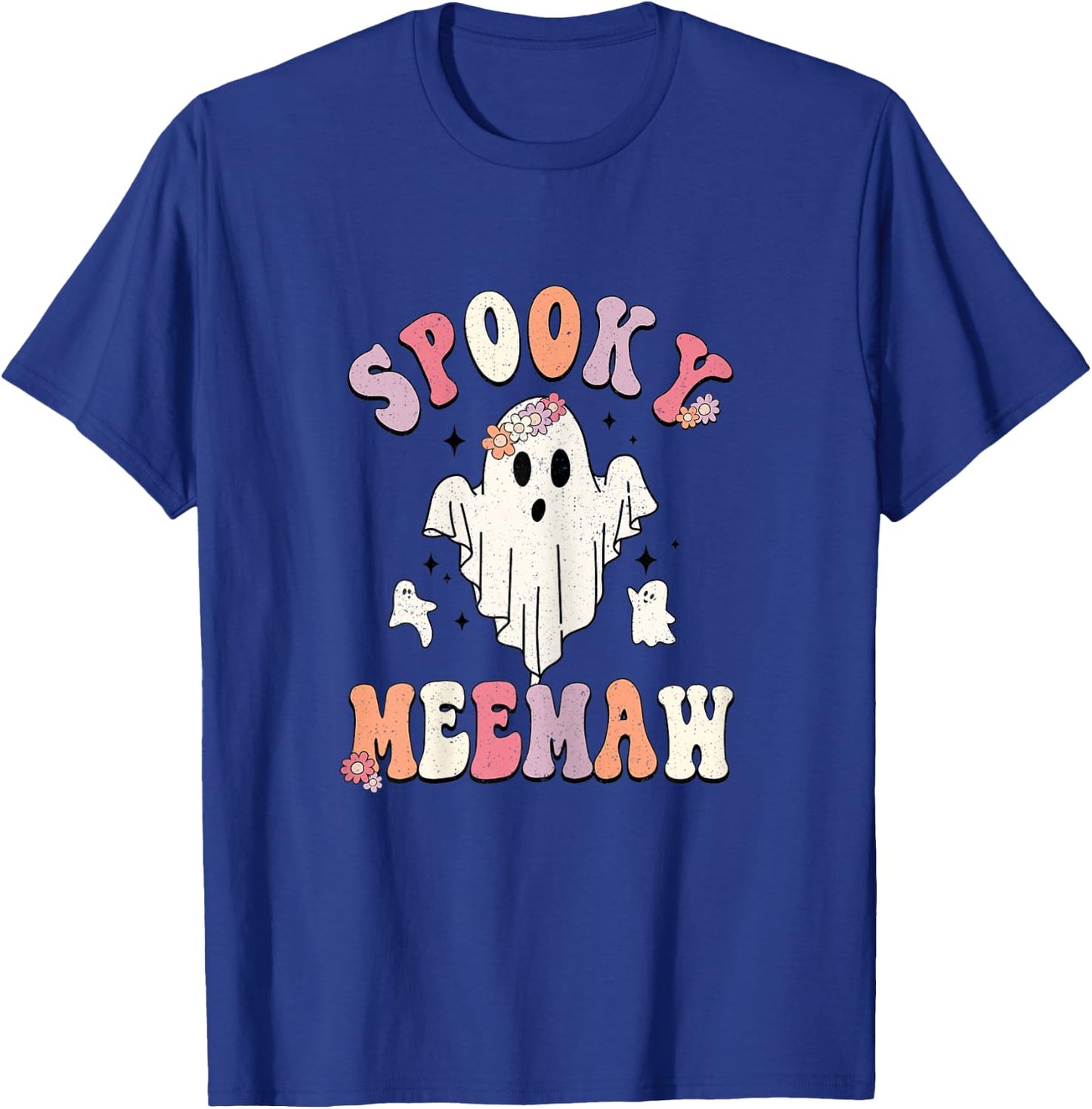 Spooky Meemaw Shirt, Cute Ghost Meemaw Halloween T-Shirt - T-Shirt | Royal