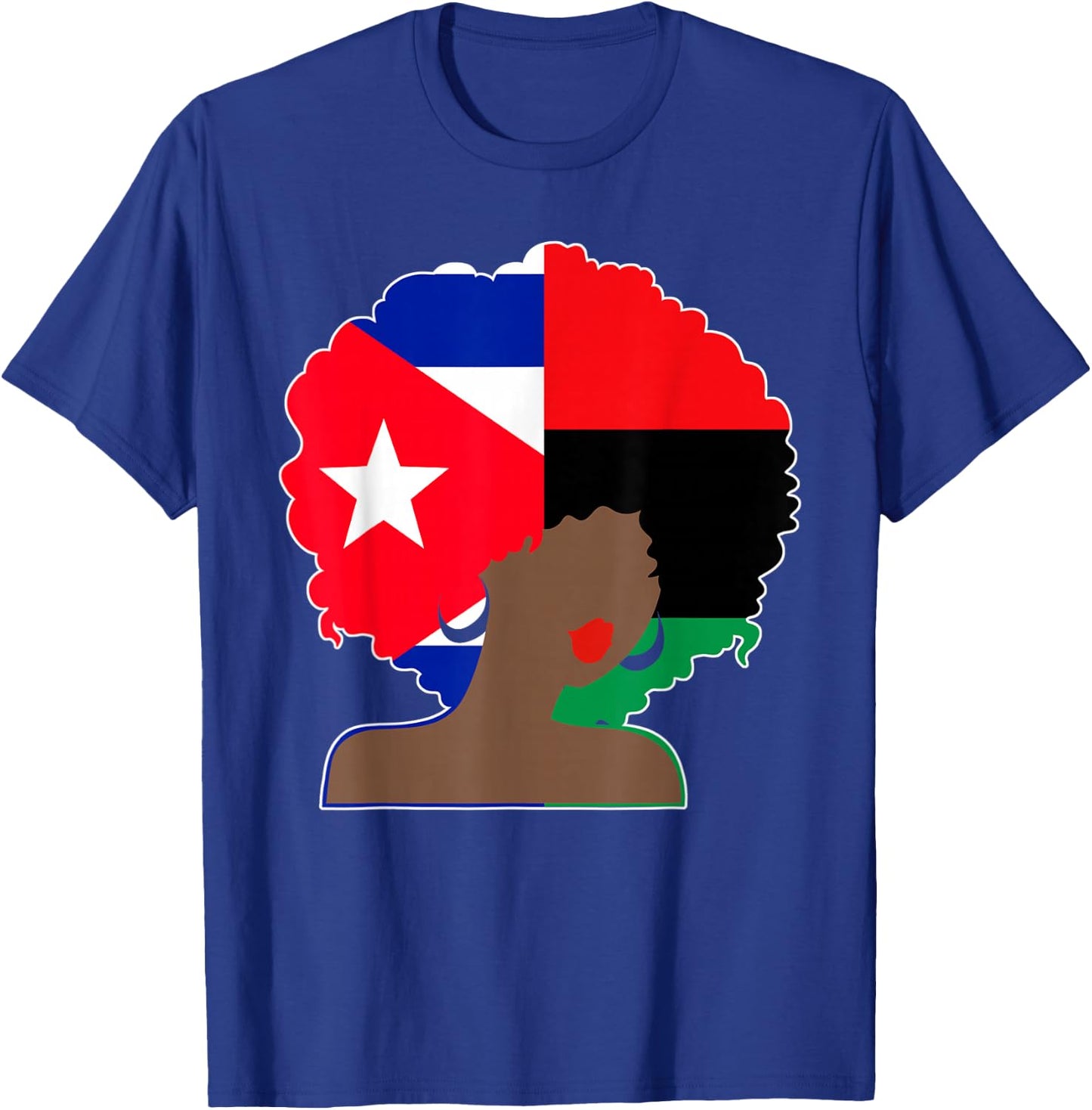 Puerto Rican African Black Woman Afro Hair Pride History T-Shirt - T-Shirt | Royal