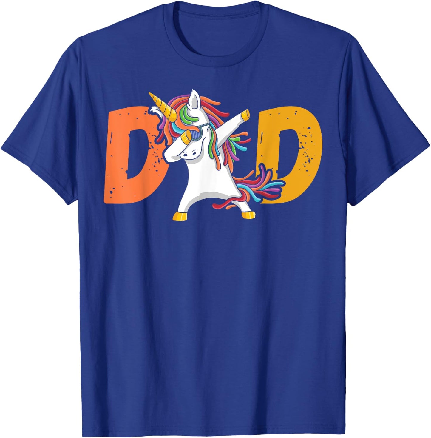 Dadacorn Unicorn Dad Fathers Day Funny T-Shirt - T-Shirt | Royal