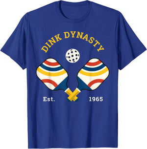 Funny Dink Pickleball Gifts and Dink Dynasty T-Shirt - T-Shirt | Royal