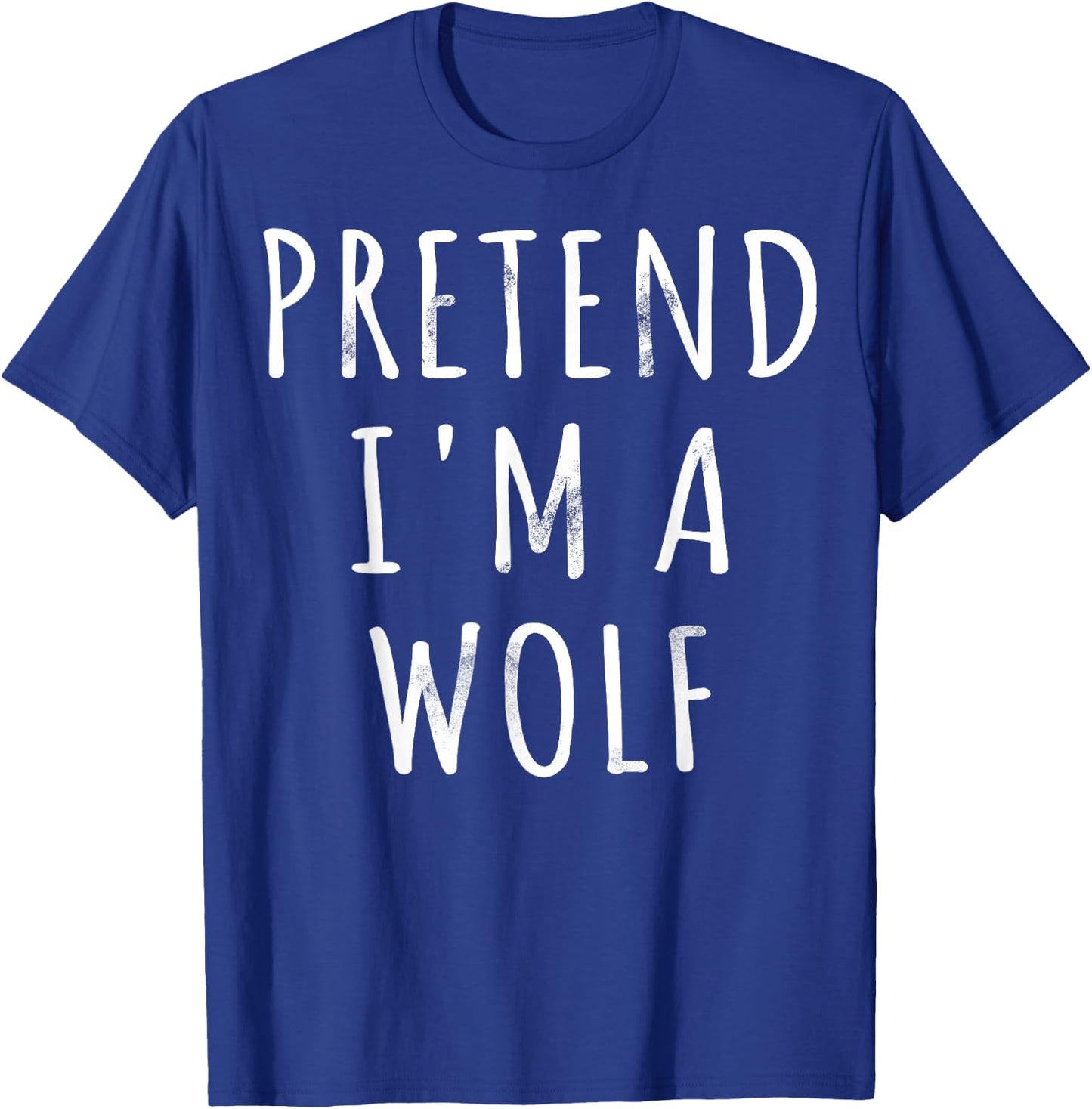 Pretend I'm A Wolf lazy Halloween Costume Party Men Matching T-Shirt - T-Shirt | Royal