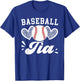 Baseball Tia Hearts Aunt Tia Of A Baseball Player Tia T-Shirt - T-Shirt | Royal