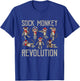 Sock Monkey Revolution Vintage Distressed Monkeys Santa Hat T-Shirt - T-Shirt | Royal