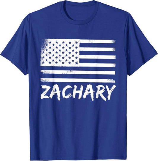 Zachary Citizenship Birthday Personalized Forename Name T-Shirt - T-Shirt | Royal