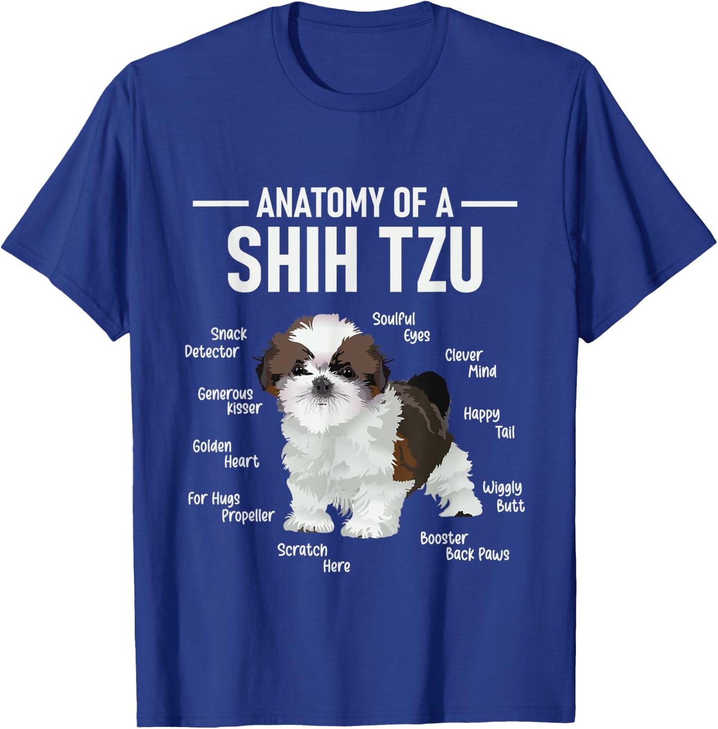 Anatomy Of Shih Tzu - Animal Dog Breeder Canine Lover T-Shirt - T-Shirt | Royal