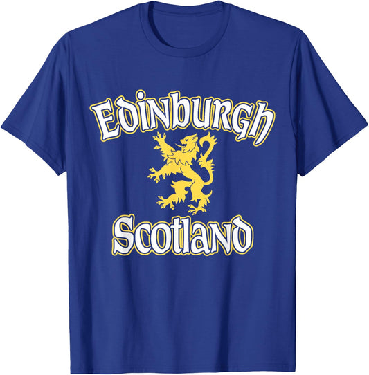 Edinburgh Scotland Rampant Lion T-Shirt - T-Shirt | Royal