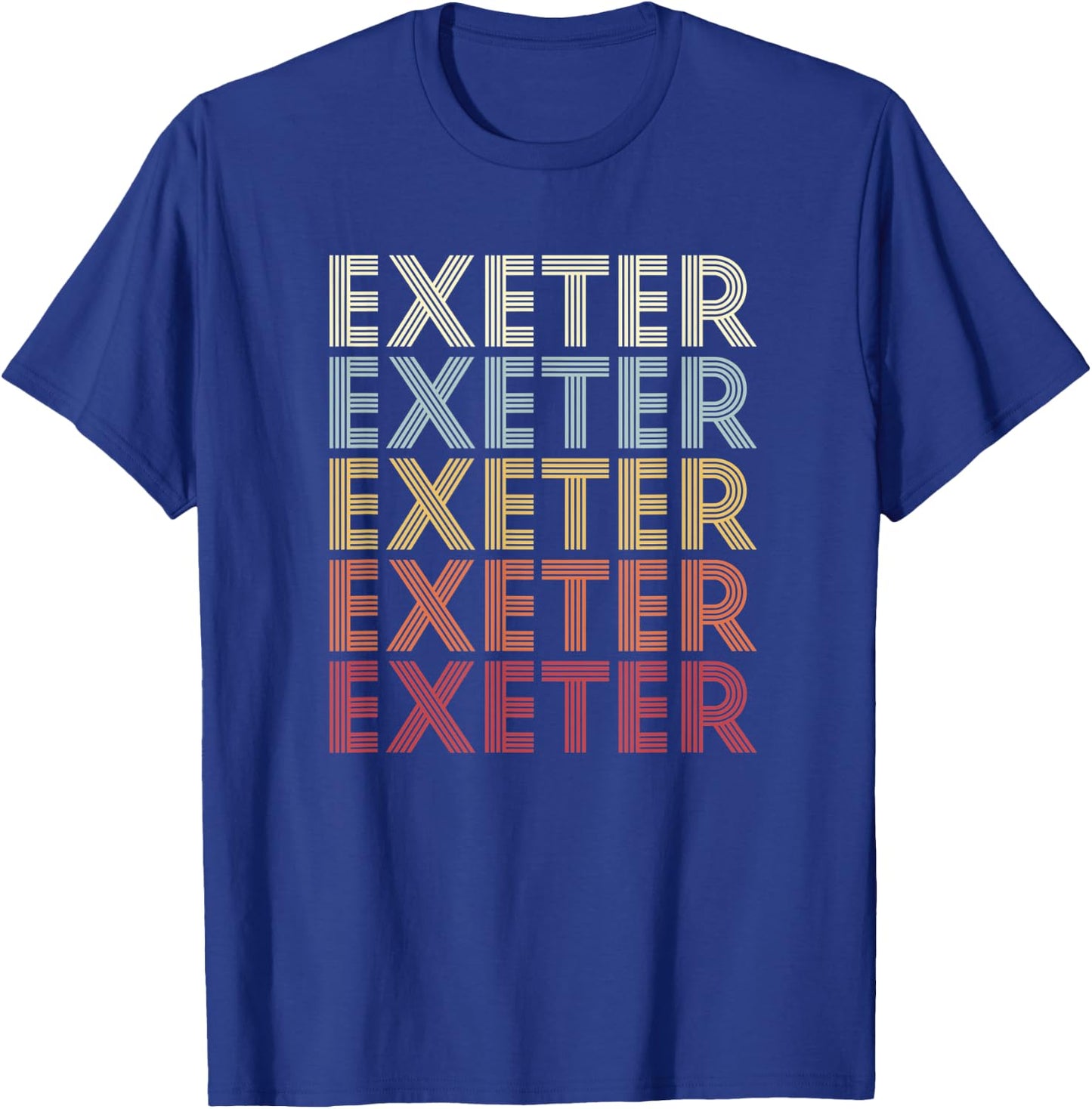 Exeter New Hampshire Exeter NH Retro Vintage Text T-Shirt - T-Shirt | Royal