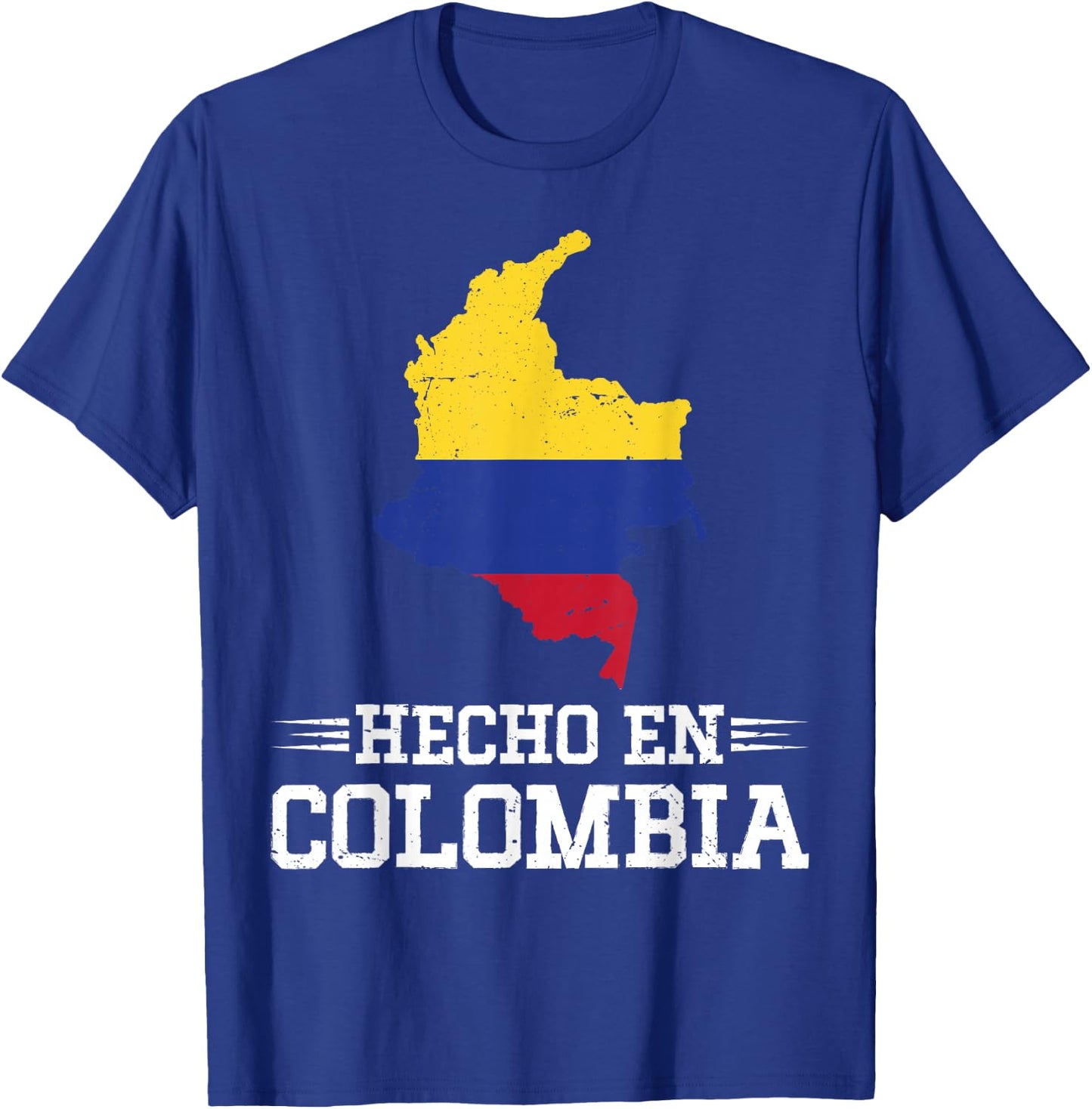 Hecho en Colombia Colombian Heritage Colombian Flag T-Shirt - T-Shirt | Royal