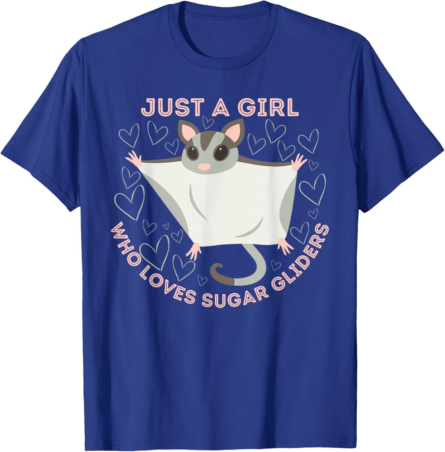Just a Girl Who Loves Sugar Gliders Cute Sugar Glider Lover T-Shirt - T-Shirt | Royal