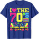 Heart 70s 1970s Fashion Theme Party Outfit Seventies Costume T-Shirt - T-Shirt | Royal