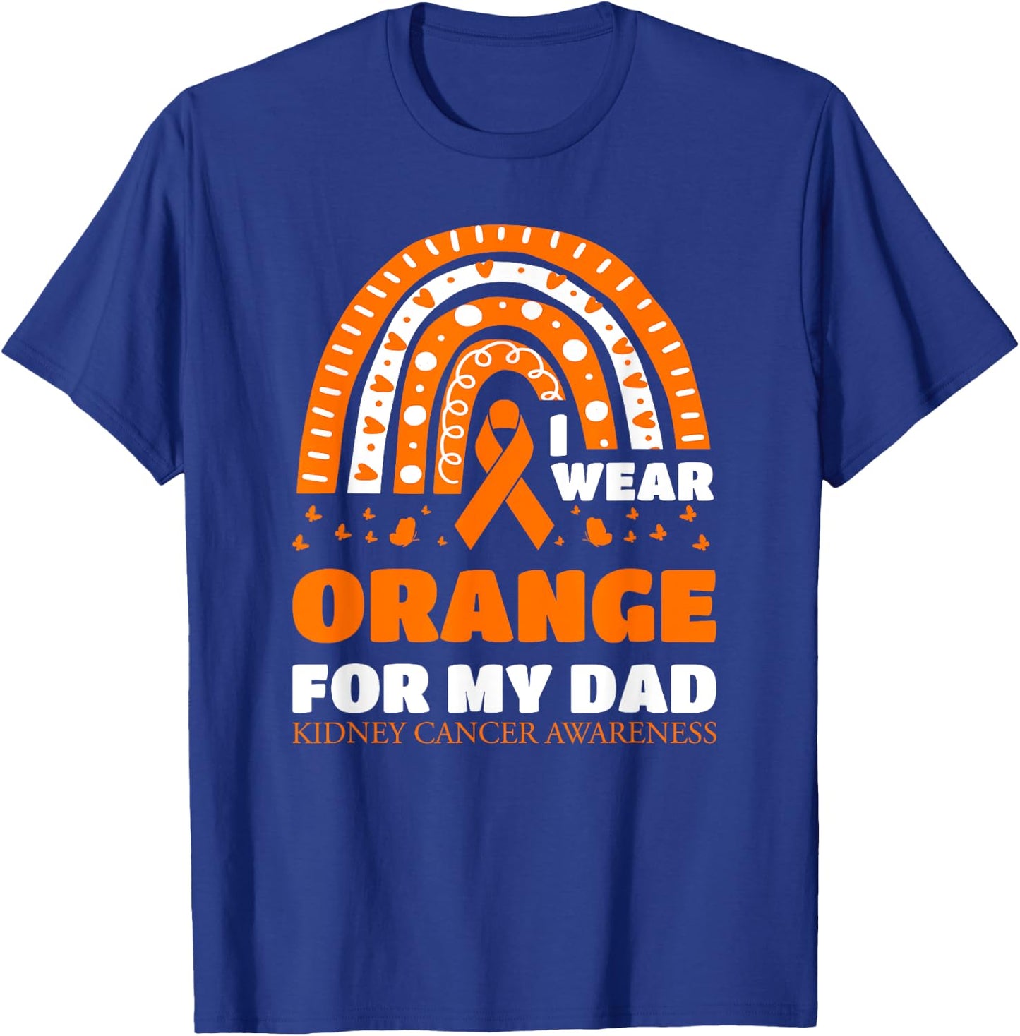 I Wear Orange For My Dad Kidney Cancer Warrior Daughter Kids T-Shirt - T-Shirt | Royal