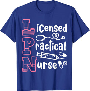 LPN Licensed Practical Nurse LPN T-Shirt - T-Shirt | Royal