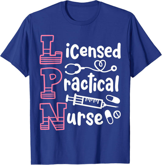 LPN Licensed Practical Nurse LPN T-Shirt - T-Shirt | Royal