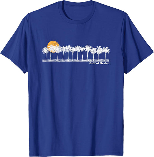 Gulf of Mexico Vintage 70s Retro Throwback Design T-Shirt - T-Shirt | Royal