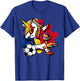 Dabbing Unicorn Romania Soccer Fans Jersey Romanian Football T-Shirt - T-Shirt | Royal