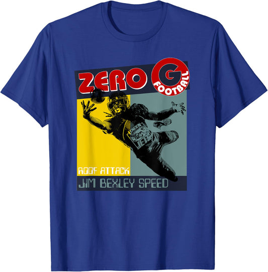 Jim Bexley Speed London Jets Zero Gee Football Roof Attack T-Shirt - T-Shirt | Royal