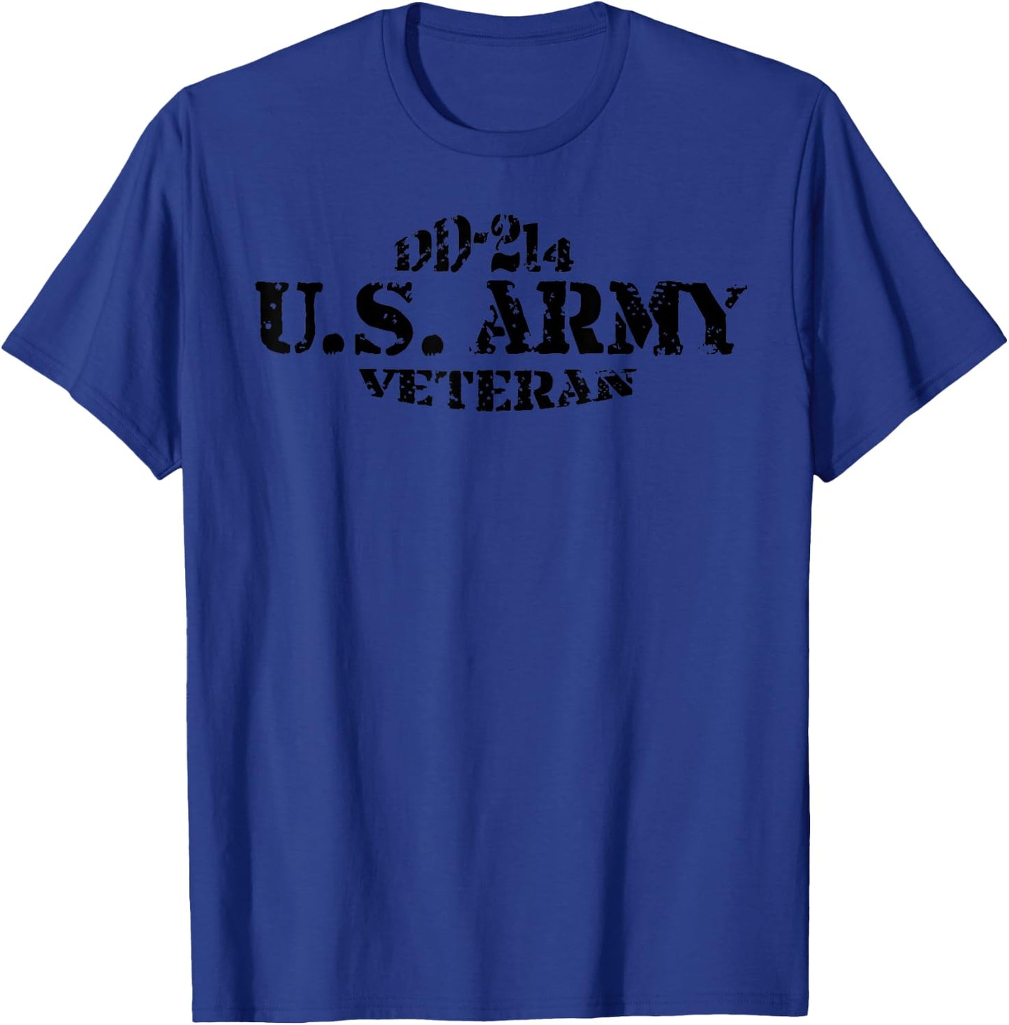 U.S. Army DD-214 Gift Military Veteran Proud American Retro T-Shirt - T-Shirt | Royal