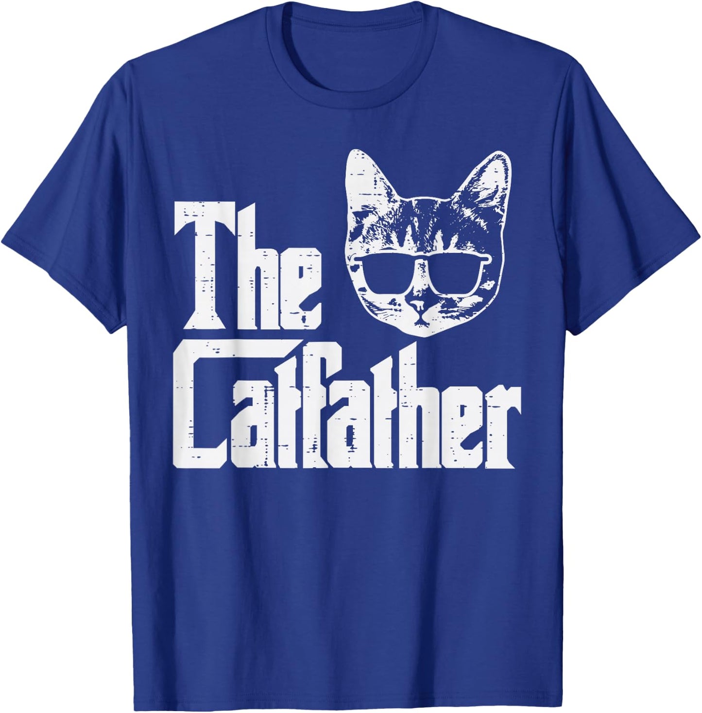 The Catfather Funny Cat Dad Fathers Day Movie Pun Papa Men T-Shirt - T-Shirt | Royal