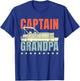Grandpa Pontoon Boat Captain I Old Man Pontoon Boating T-Shirt - T-Shirt | Royal