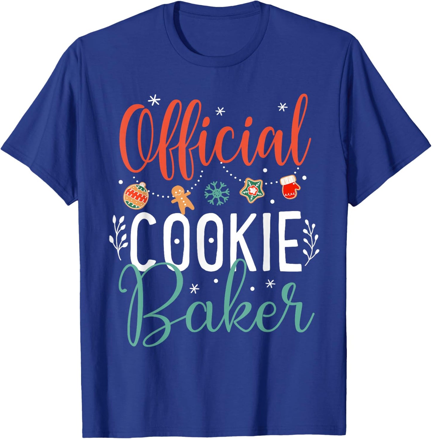 Official Cookie Baker Funny Christmas Couples Matching T-Shirt - T-Shirt | Royal