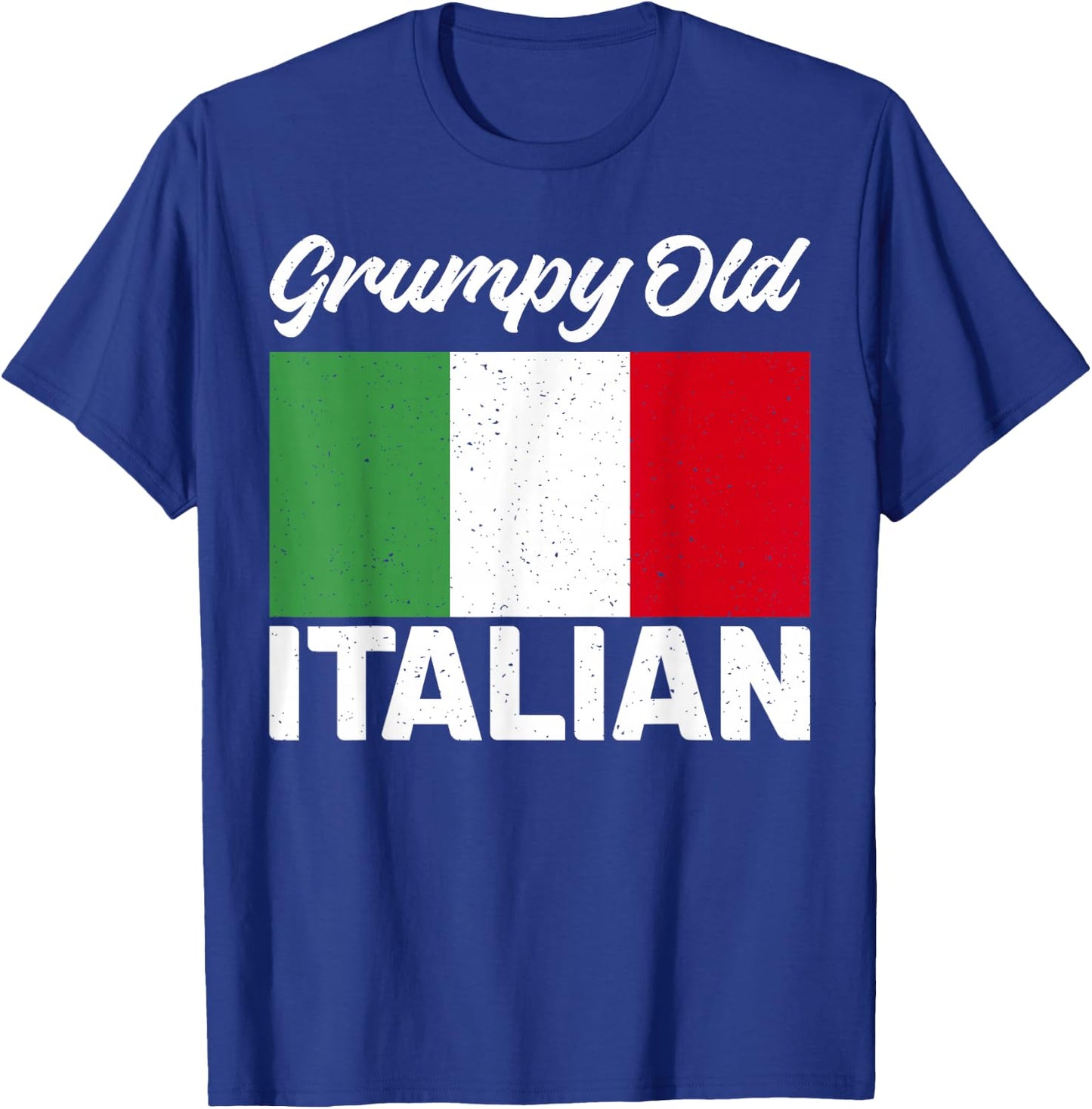 Italian Flag Grumpy old Italian Grandpa T-Shirt - T-Shirt | Royal
