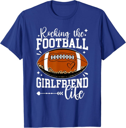 Football Girlfriend Life Girlfriend Of A Football Player T-Shirt - T-Shirt | Royal