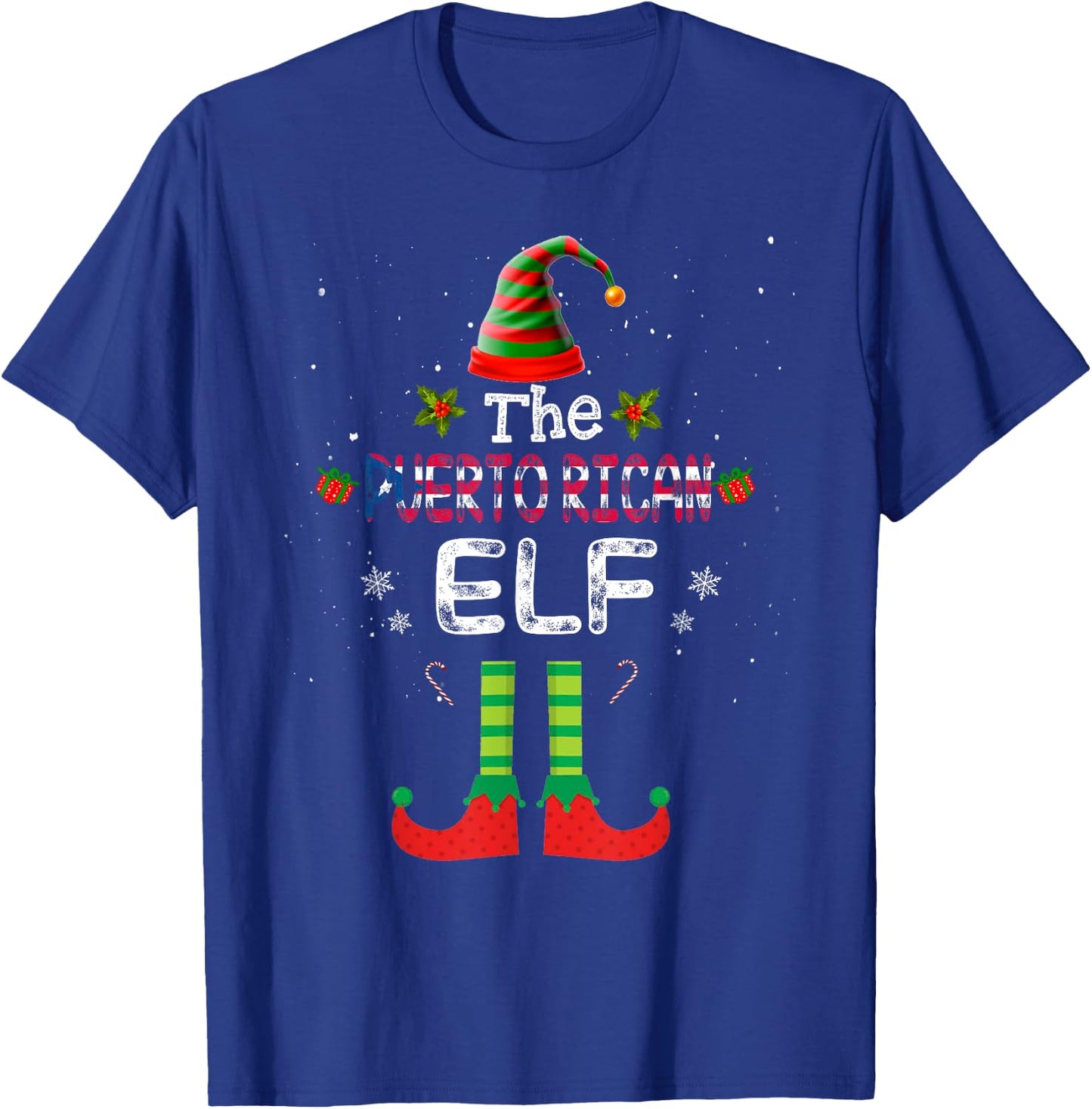 Puerto Rican Elf Group Matching Family Christmas Outfit Set T-Shirt - T-Shirt | Royal