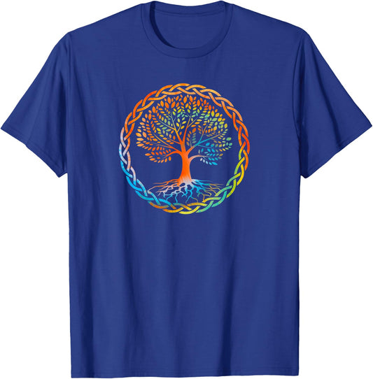 Celtic Tree of Life Tie Dye Nordic Yggdrasil Viking Women T-Shirt - T-Shirt | Royal