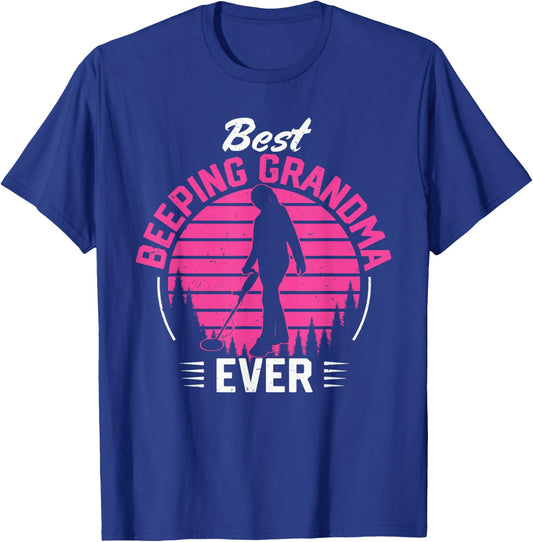 Best Beeping Grandma Metal Detecting Detectorist Women T-Shirt - T-Shirt | Royal