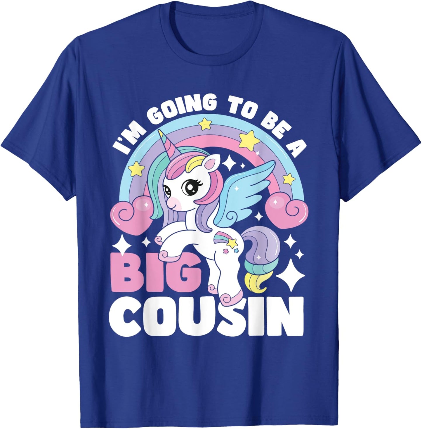 I'm Going To Be A Big Cousin - Unicorn Gender Reveal Family T-Shirt - T-Shirt | Royal