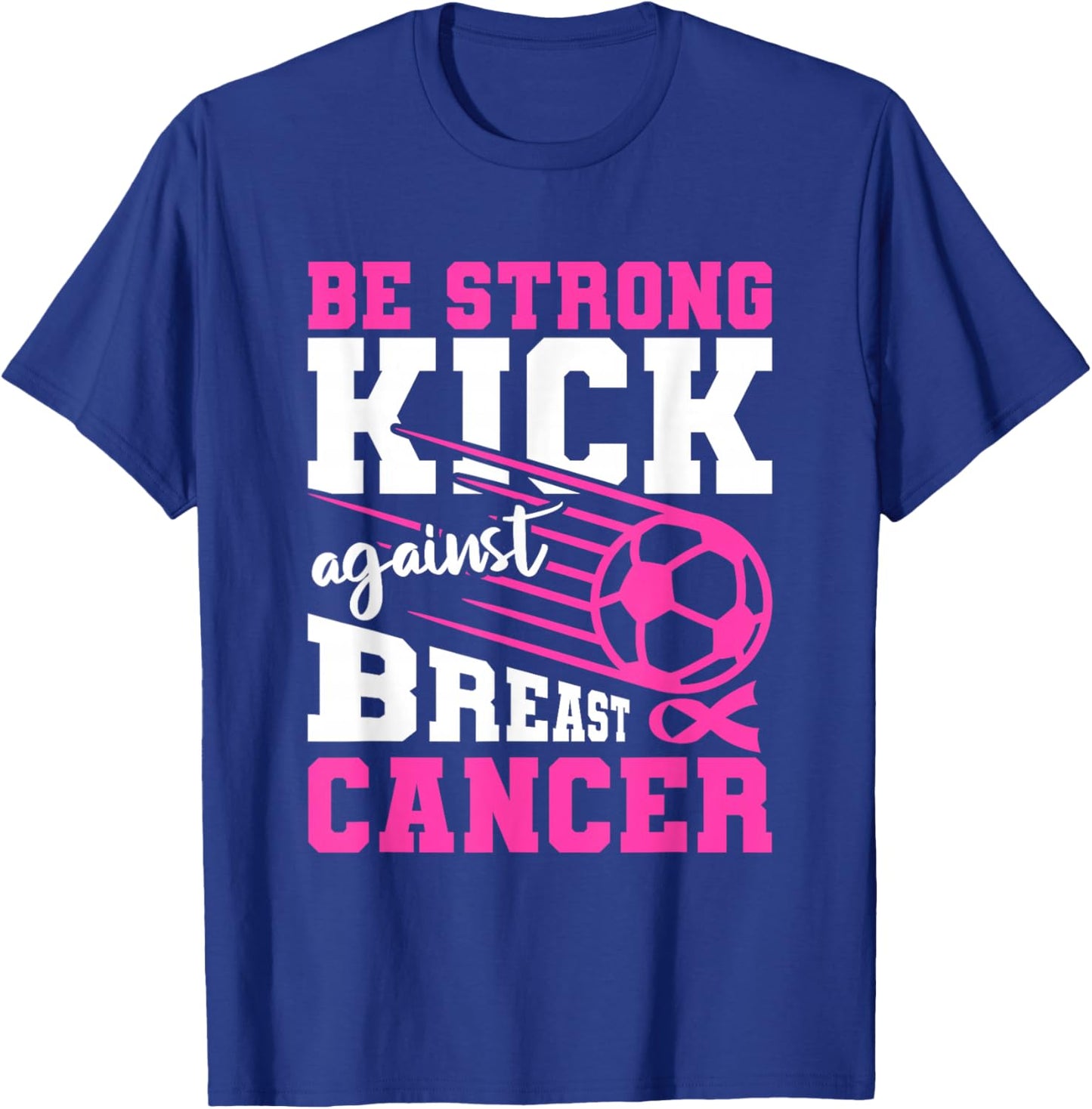Football Breast Cancer T-Shirt - T-Shirt | Royal