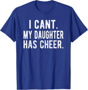 Cheer Dad Daughter Cheerleading Father's Day Cheerleader T-Shirt - T-Shirt | Royal