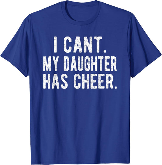Cheer Dad Daughter Cheerleading Father's Day Cheerleader T-Shirt - T-Shirt | Royal