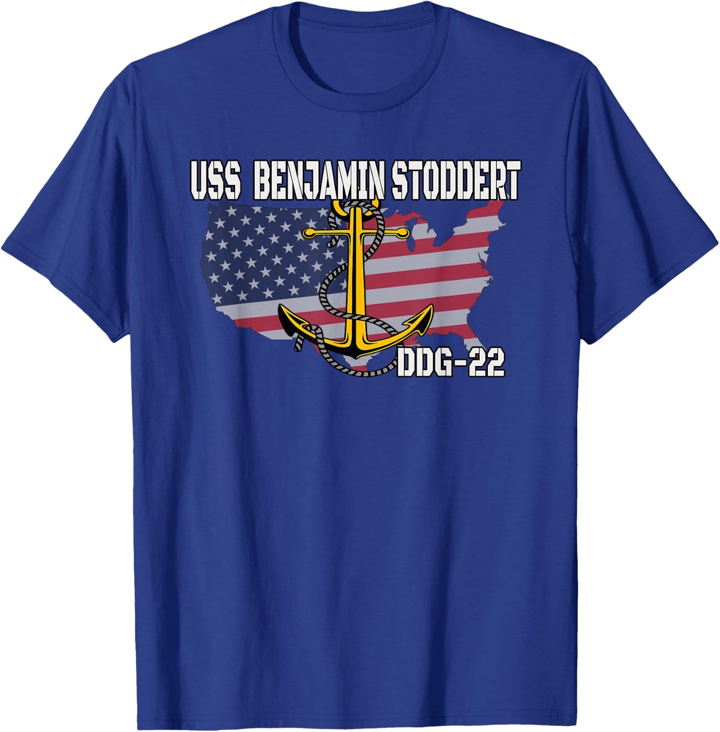 USS Benjamin Stoddert DDG-22 Destroyer Veterans Day Father T-Shirt - T-Shirt | Royal